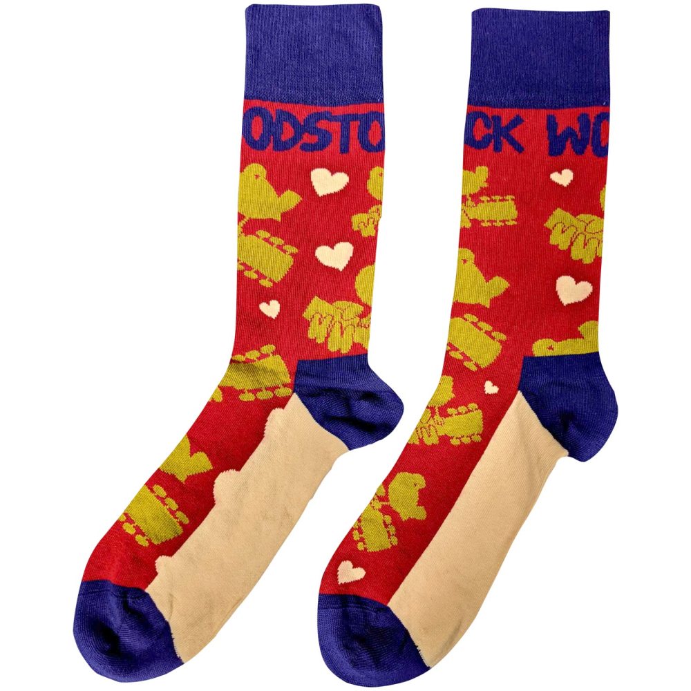 Woodstock - Birds & Hearts Chaussettes - EU 40-45 - Multicolore